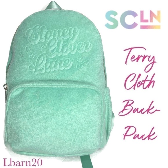 Stoney Clover Lane X Target Mint Green Terry Cloth Backpack NWT main image 4